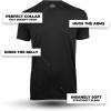 imageFresh Clean Threads Crew Neck TShirt  Pre Shrunk Soft Fitted Premium Tee  Mens T Cotton PolyBlack  White  Charcoal Grey  Navy 4 Pack