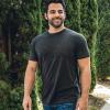 imageFresh Clean Threads Crew Neck TShirt  Pre Shrunk Soft Fitted Premium Tee  Mens T Cotton PolyCharcoal Grey 1 Pack