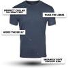 imageFresh Clean Threads Crew Neck TShirt  Pre Shrunk Soft Fitted Premium Tee  Mens T Cotton PolyNavy 1 Pack