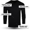 imageFresh Clean Threads Mens Long Sleeve TShirt  Pre Shrunk Soft Fitted Premium Classic Tee  Mens T Shirts Cotton PolyBlack  White  Charcoal Grey  Navy Pack of 4
