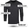 imageFresh Clean Threads Mens Long Sleeve TShirt  Pre Shrunk Soft Fitted Premium Classic Tee  Mens T Shirts Cotton PolyCharcoal Pack of 1