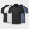 imageFresh Clean Threads Mens Polo Shirts  Pre Shrunk Soft Fitted Premium Classic Shirt  Mens Polos Cotton Poly TShirt BlendBlack  White  Charcoal Grey  Navy 4 Pack