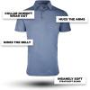 imageFresh Clean Threads Mens Polo Shirts  Pre Shrunk Soft Fitted Premium Classic Shirt  Mens Polos Cotton Poly TShirt BlendWedgewood 1 Pack