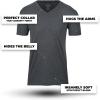 imageFresh Clean Threads V Neck T Shirts for Men  Pre Shrunk Soft Fitted Premium Classic Tee  Mens TShirt Cotton Poly BlendCharcoal Grey 1 Pack