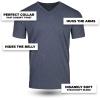 imageFresh Clean Threads V Neck T Shirts for Men  Pre Shrunk Soft Fitted Premium Classic Tee  Mens TShirt Cotton Poly BlendNavy 1 Pack