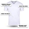 imageFresh Clean Threads V Neck T Shirts for Men  Pre Shrunk Soft Fitted Premium Classic Tee  Mens TShirt Cotton Poly BlendWhite 1 Pack