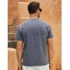 imageMens Casual Henley Shirts Classic Button Cotton Short Sleeve TShirt Summer Basic Solid Lightweight Tees TopsDark Grey302