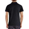 imageMens Casual Polo Shirts Classic Button Basic Short Sleeve Shirt Solid Color Cotton Tees Golf Stylish TopsBlackss