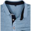 imageMens Casual Polo Shirts Classic Button Basic Short Sleeve Shirt Solid Color Cotton Tees Golf Stylish TopsBluess