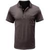 imageMens Casual Polo Shirts Classic Button Basic Short Sleeve Shirt Solid Color Cotton Tees Golf Stylish TopsCoffeess