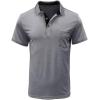 imageMens Casual Polo Shirts Classic Button Basic Short Sleeve Shirt Solid Color Cotton Tees Golf Stylish TopsLight Greyss