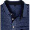 imageMens Casual Polo Shirts Classic Button Basic Short Sleeve Shirt Solid Color Cotton Tees Golf Stylish TopsNavyss