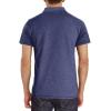 imageMens Casual Polo Shirts Classic Button Basic Short Sleeve Shirt Solid Color Cotton Tees Golf Stylish TopsNavyss