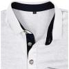 imageMens Casual Polo Shirts Classic Button Basic Short Sleeve Shirt Solid Color Cotton Tees Golf Stylish TopsWhitess