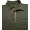 imageMens Casual Polo Shirts Classic Long Sleeve Basic Button TShirt Lightweight Cotton Golf Tops with PocketArmygreen