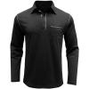 imageMens Casual Polo Shirts Classic Long Sleeve Basic Button TShirt Lightweight Cotton Golf Tops with PocketBlack