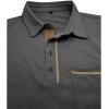 imageMens Casual Polo Shirts Classic Long Sleeve Basic Button TShirt Lightweight Cotton Golf Tops with PocketDarkgrey