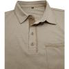 imageMens Casual Polo Shirts Classic Long Sleeve Basic Button TShirt Lightweight Cotton Golf Tops with PocketKhaki