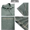 imageMens Casual Polo Shirts Classic Short Sleeve Basic Button TShirt Lightweight Cotton Golf Tops with PocketGreen