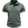 imageMens Casual Polo Shirts Classic Short Sleeve Basic Button TShirt Lightweight Cotton Golf Tops with PocketGreen