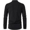 imageMens Cotton Linen Lace Up Shirts Pirate Medieval Viking Renaissance Halloween Costume Drawstring Arm Banded TopsBlack