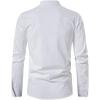 imageMens Cotton Linen Lace Up Shirts Pirate Medieval Viking Renaissance Halloween Costume Drawstring Arm Banded TopsWhite