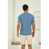 imageMens Crew Neck T Shirts Short Sleeve Casual Classic Tee Shirt Summer Solid Basic Cotton Tops with PocketLightkhaki