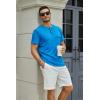 imageMens Fashion Henley Shirt Classic ShortLong Sleeve Lightweight Button Cotton TShirt Casual TopBlack
