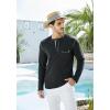 imageMens Fashion Henley Shirt Classic ShortLong Sleeve Lightweight Button Cotton TShirt Casual TopLs Black