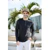 imageMens Fashion Henley Shirt Classic ShortLong Sleeve Lightweight Button Cotton TShirt Casual TopLs Black