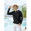 imageMens Fashion Henley Shirt Classic ShortLong Sleeve Lightweight Button Cotton TShirt Casual TopLs White