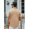 imageMens Fashion Polo Shirts Classic Short Sleeve Lightweight Button Cotton TShirt Casual Golf Tee Tops with PocketDarkgrey