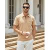 imageMens Fashion Polo Shirts Classic Short Sleeve Lightweight Button Cotton TShirt Casual Golf Tee Tops with PocketDarkgrey