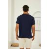 imageMens Fashion Polo Shirts Classic Short Sleeve Lightweight Button Cotton TShirt Casual Golf Tee Tops with PocketNavy316