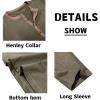 imageMens Henley Long Sleeve Shirts Casual Button TShirt Classic Basic Lightweight Pullover Cotton Tees Fashion TopsArmygreen