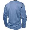 imageMens Henley Long Sleeve Shirts Casual Button TShirt Classic Basic Lightweight Pullover Cotton Tees Fashion TopsBlue