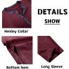imageMens Henley Long Sleeve Shirts Casual Button TShirt Classic Basic Lightweight Pullover Cotton Tees Fashion TopsWinered