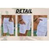 imageMens Linen Shorts Casual Cotton Elastic Waist Drawstring Summer Beach Vacation Shorts with PocketsBluegrey