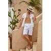 imageMens Linen Shorts Casual Cotton Elastic Waist Drawstring Summer Beach Vacation Shorts with PocketsKhaki3