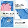 imageMens Swim Trunks 9quot Board Shorts with Compression Liner Swimsuit Builtin Bathing Suit Quick Dry Swimwear Zipper PocketBlue