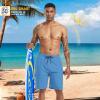 imageMens Swim Trunks 9quot Board Shorts with Compression Liner Swimsuit Builtin Bathing Suit Quick Dry Swimwear Zipper PocketBlue