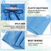 imageMens Swim Trunks 9quot Board Shorts with Compression Liner Swimsuit Builtin Bathing Suit Quick Dry Swimwear Zipper PocketBlue