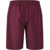 imageMens Swim Trunks 9quot Board Shorts with Compression Liner Swimsuit Builtin Bathing Suit Quick Dry Swimwear Zipper PocketBordeaux Red