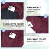 imageMens Swim Trunks 9quot Board Shorts with Compression Liner Swimsuit Builtin Bathing Suit Quick Dry Swimwear Zipper PocketBordeaux Red