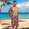 imageMens Swim Trunks 9quot Board Shorts with Compression Liner Swimsuit Builtin Bathing Suit Quick Dry Swimwear Zipper PocketFlame