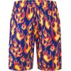 imageMens Swim Trunks 9quot Board Shorts with Compression Liner Swimsuit Builtin Bathing Suit Quick Dry Swimwear Zipper PocketFlame