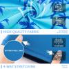 imageMens Swim Trunks 9quot Board Shorts with Compression Liner Swimsuit Builtin Bathing Suit Quick Dry Swimwear Zipper PocketGradient Palm Tree