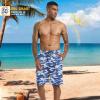 imageMens Swim Trunks 9quot Board Shorts with Compression Liner Swimsuit Builtin Bathing Suit Quick Dry Swimwear Zipper PocketNavy Camo
