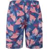 imageMens Swim Trunks 9quot Board Shorts with Compression Liner Swimsuit Builtin Bathing Suit Quick Dry Swimwear Zipper PocketNavy Usa Flag