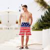 imageMens Swim Trunks Quick Dry Board Shorts with Mesh Lining Breathable Fit Hawaii Beach Shorts Swimwear Bathing SuitsAmerican Flag3